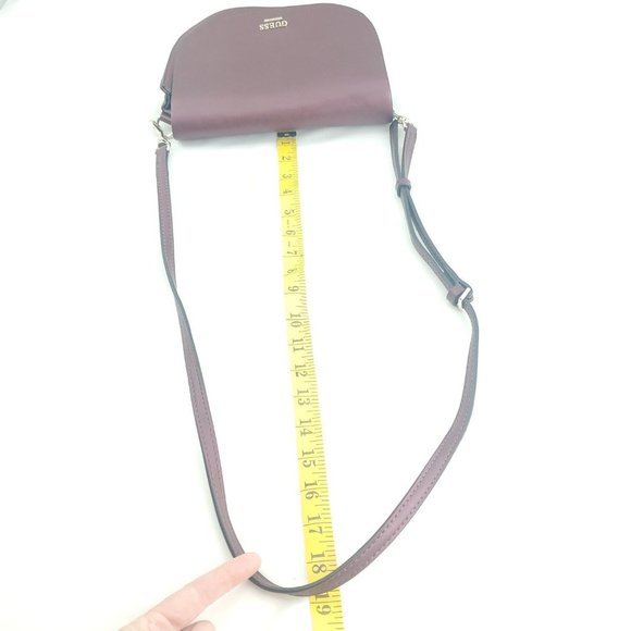 Guess Womens Plum Flap Front Detachable Strap Retro Crossbody Handbag Pu… - Picture 9 of 12